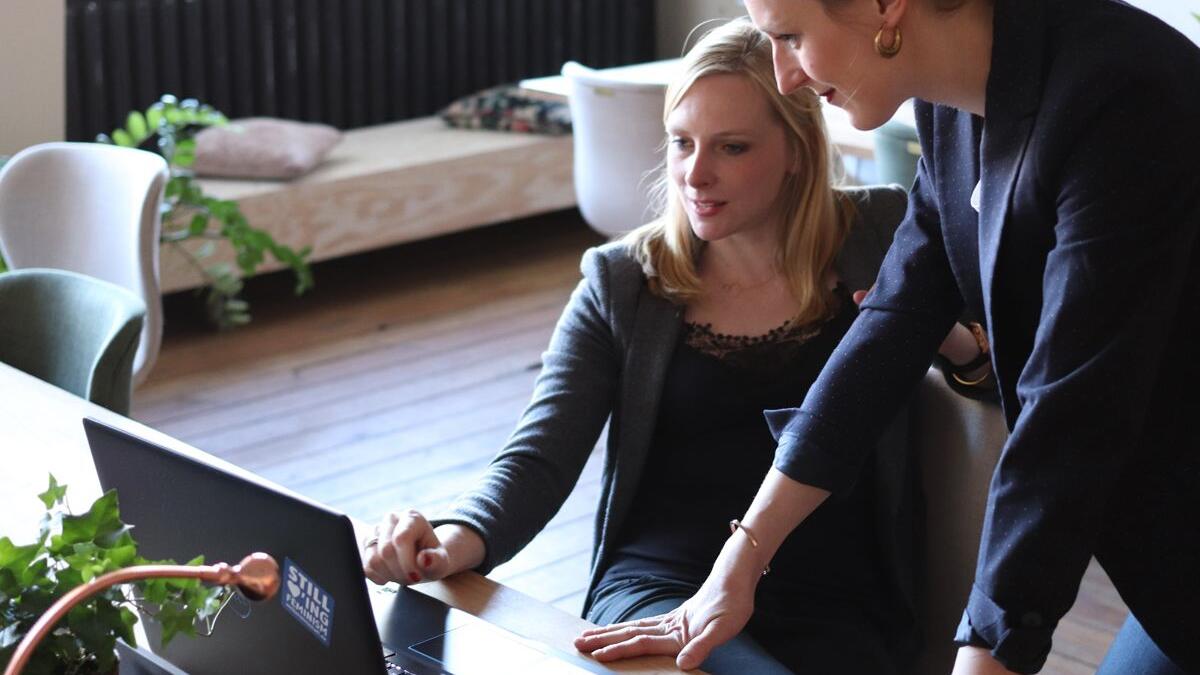 women working on laptop