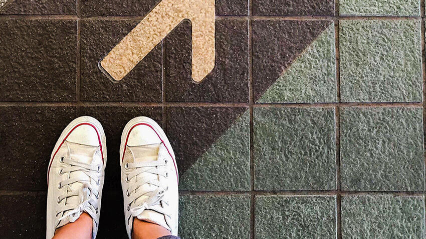 direction with feet