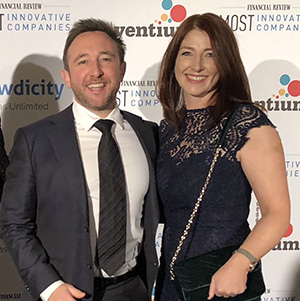 Photo of Janison's executive team at the AFR Award