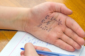 notes on hand during online assessment