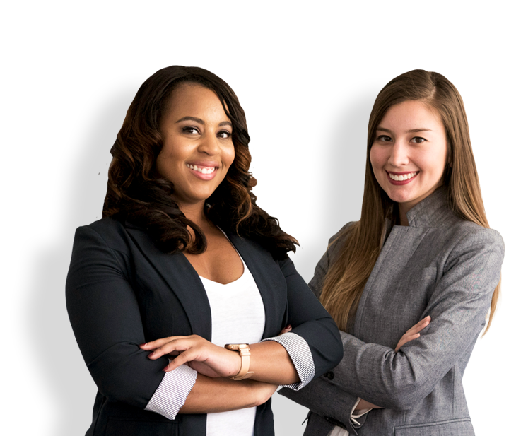 two professional ladies smiling
