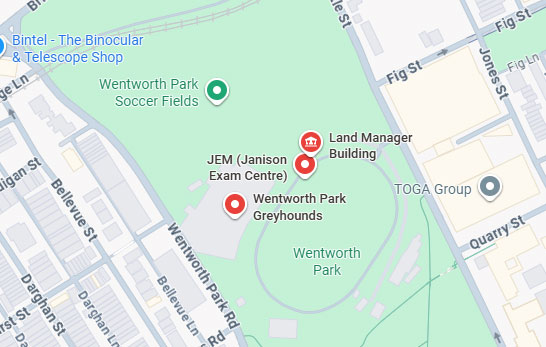 level 3 wentworth park sporting complex map