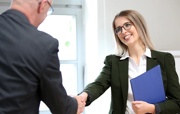 professionals shaking hands
